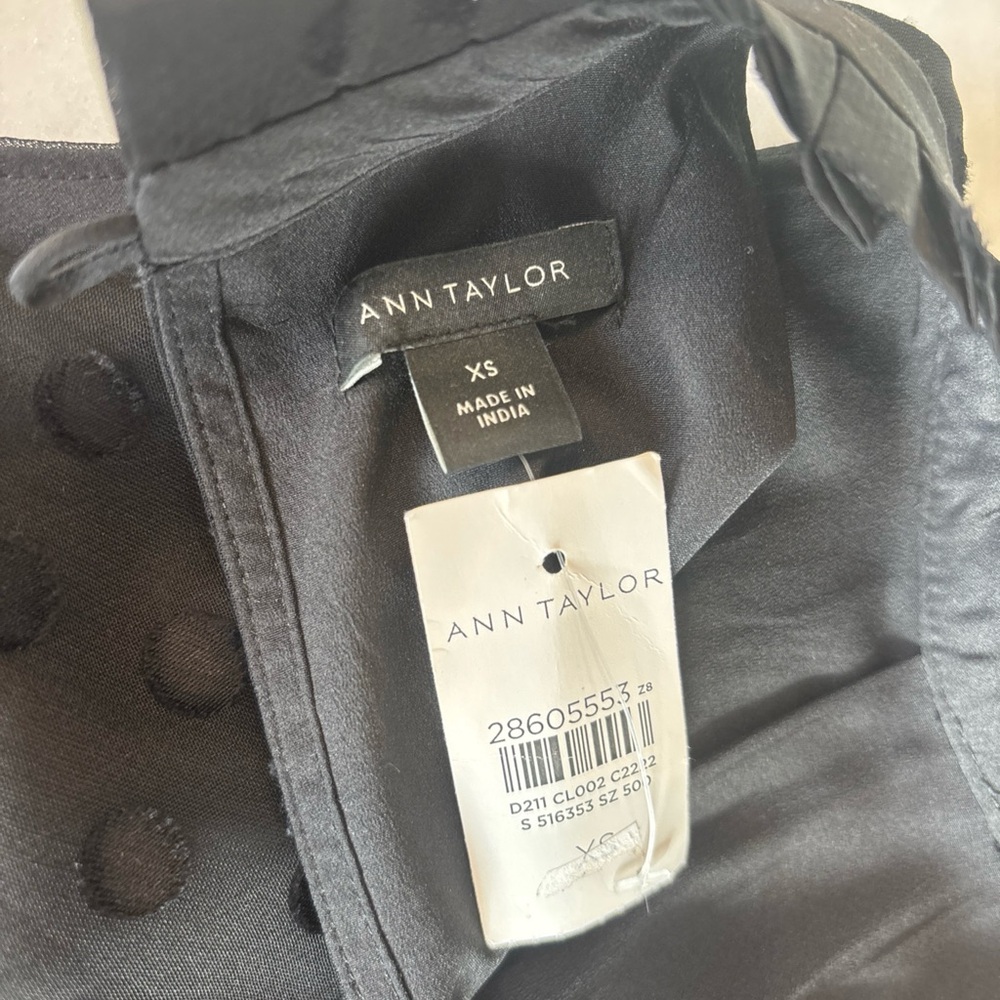Ann Taylor Sheer Swiss Dot Ruffled Halter-Neck Top - Picture 10 of 16